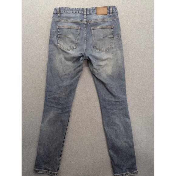 Dior Jeans Mens 31 Blue Distressed Slim Fit Embroidered Logo Denim Designer - Picture 10 of 16